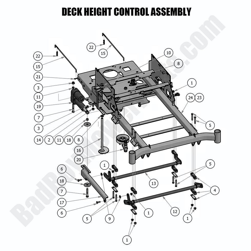 2018 ZT Elite Deck Height Control Assembly